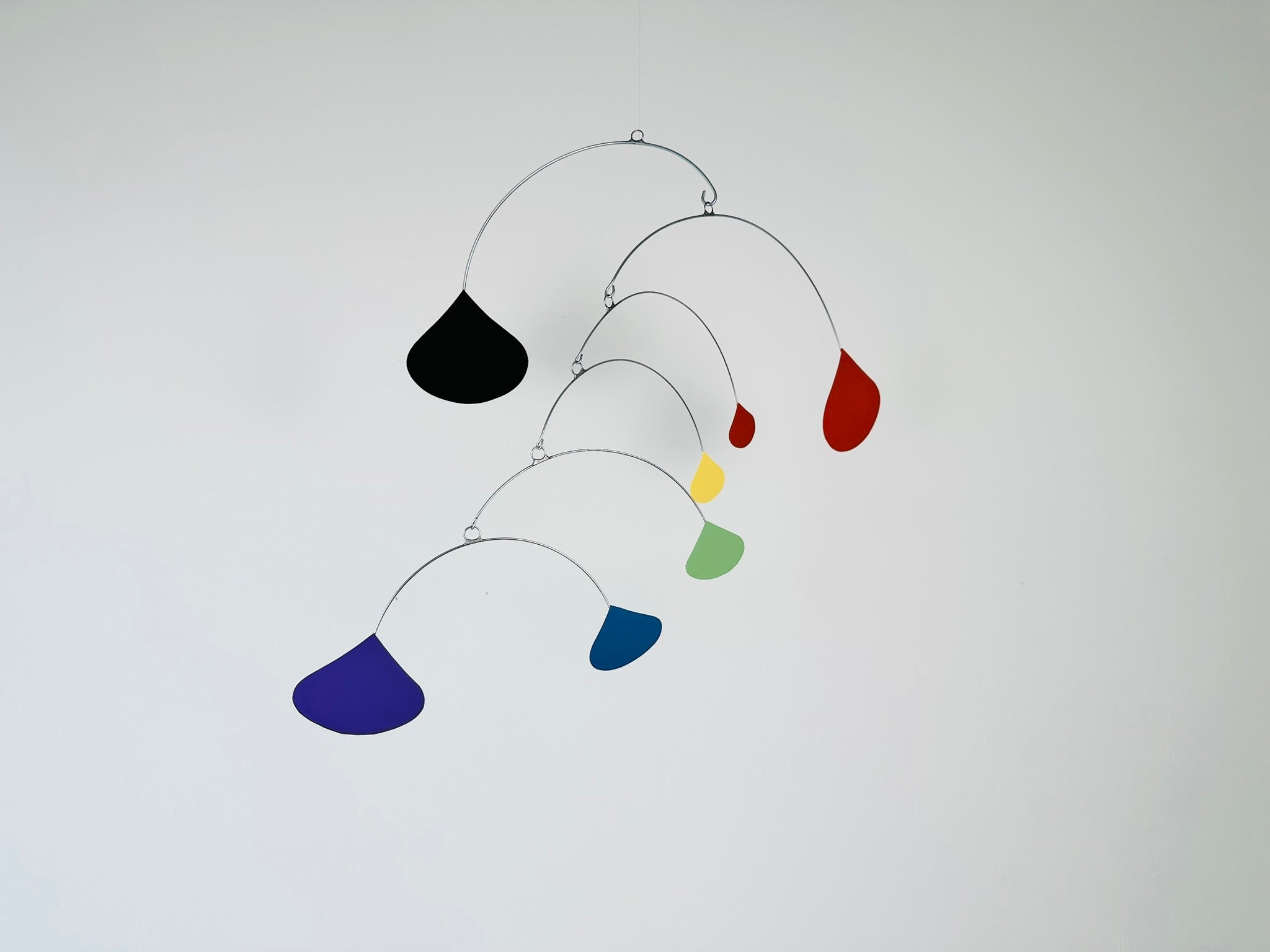 Colorful Ginkgo Leaf Mobile: Mid-Century Modern Hanging Art