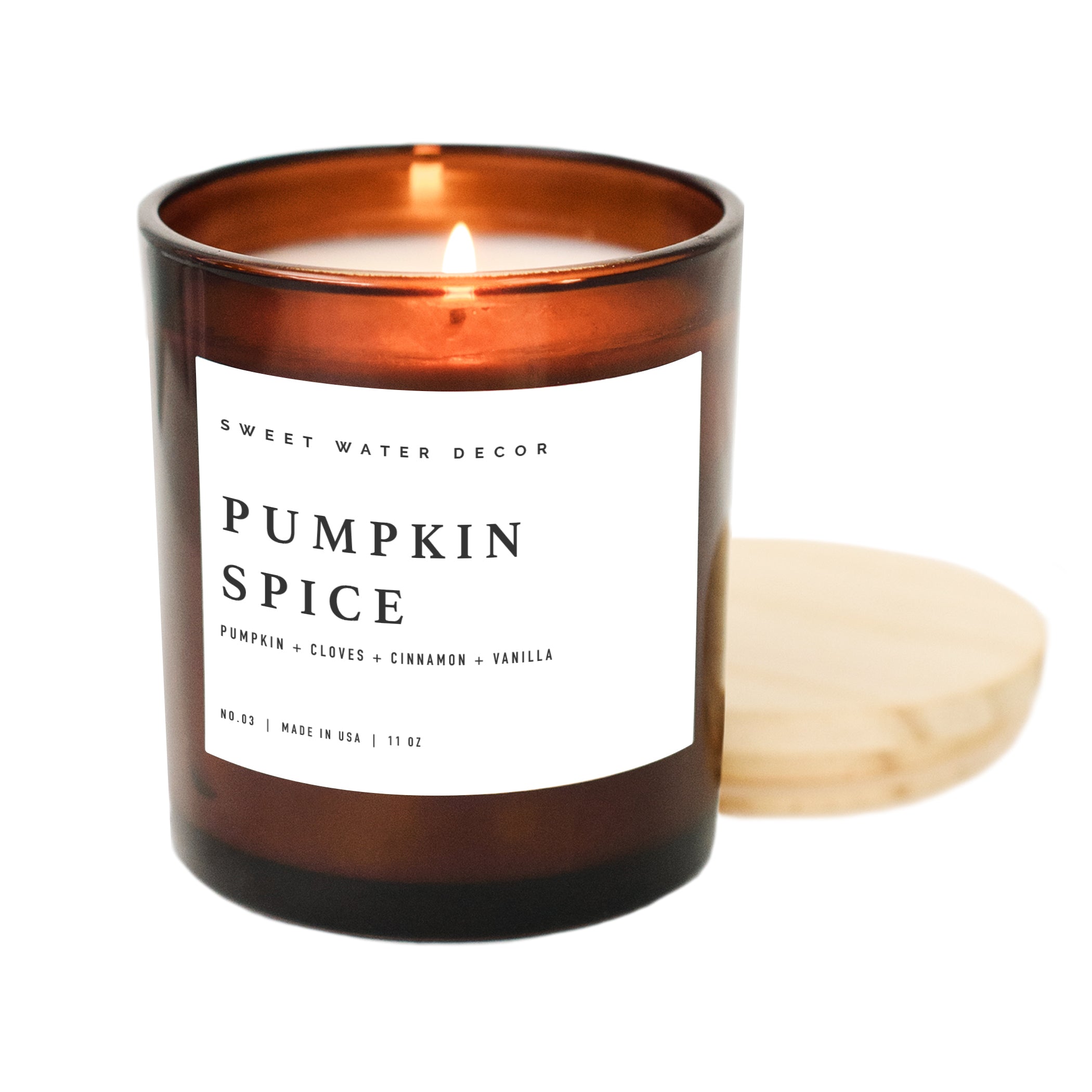 Pumpkin Spice 11 oz Soy Candle | Sweet Water Decor