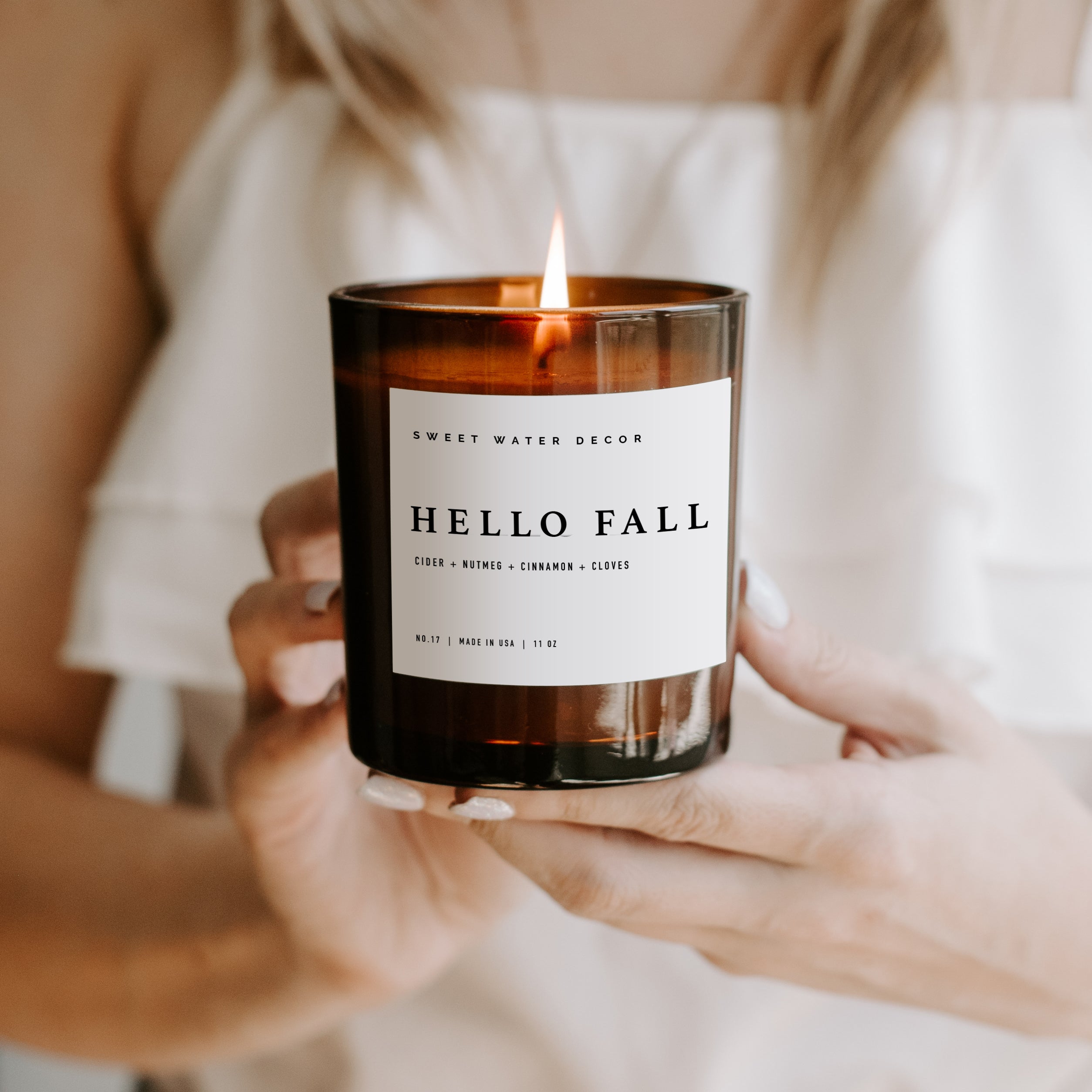 Hello Fall 11 oz Soy Candle | Sweet Water Decor