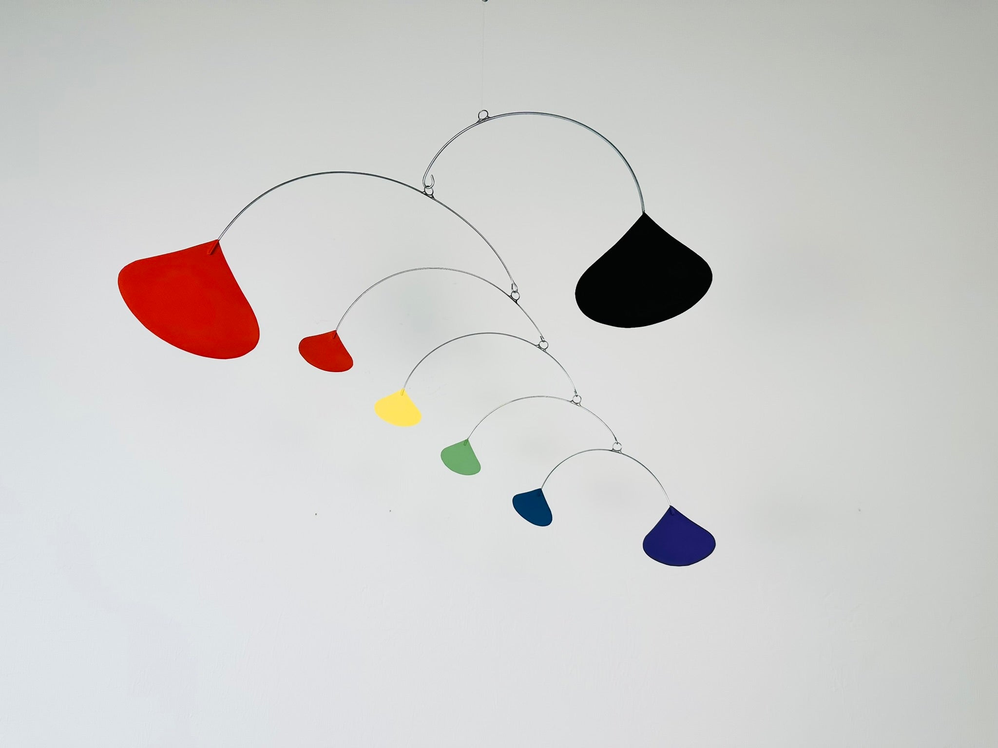 Colorful Ginkgo Leaf Mobile: Mid-Century Modern Hanging Art