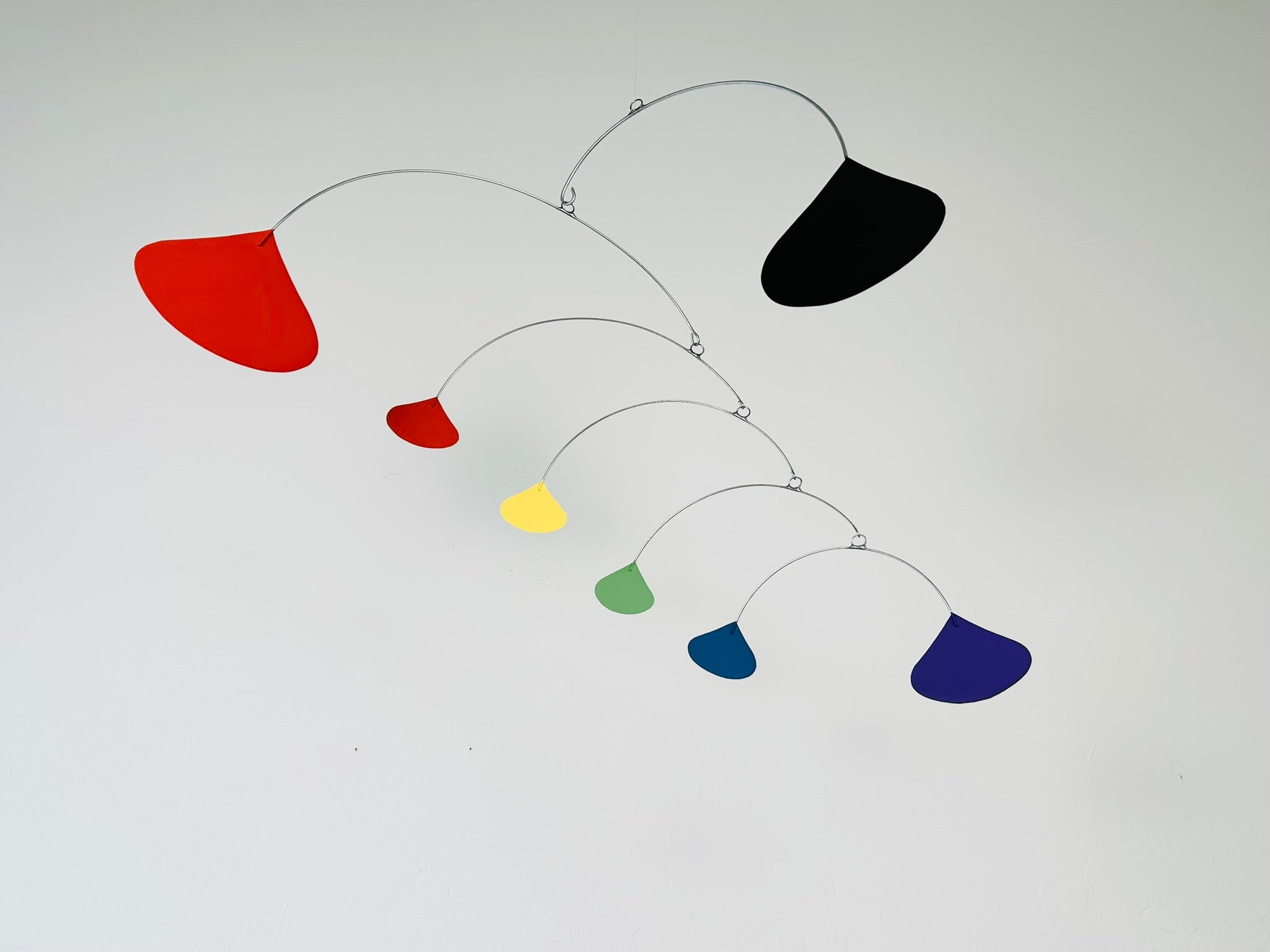 Colorful Ginkgo Leaf Mobile: Mid-Century Modern Hanging Art