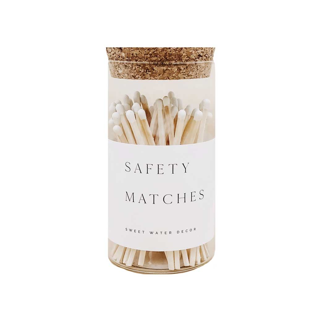 Medium Hearth Matches, White Tip | Sweet Water Decor