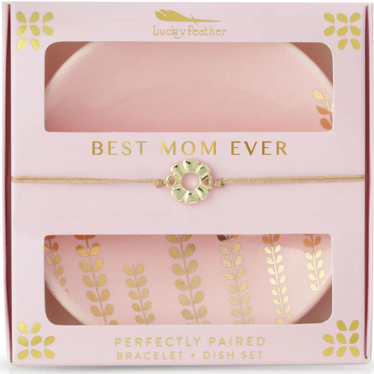 Best Mom Ever Bracelet + Dish Set