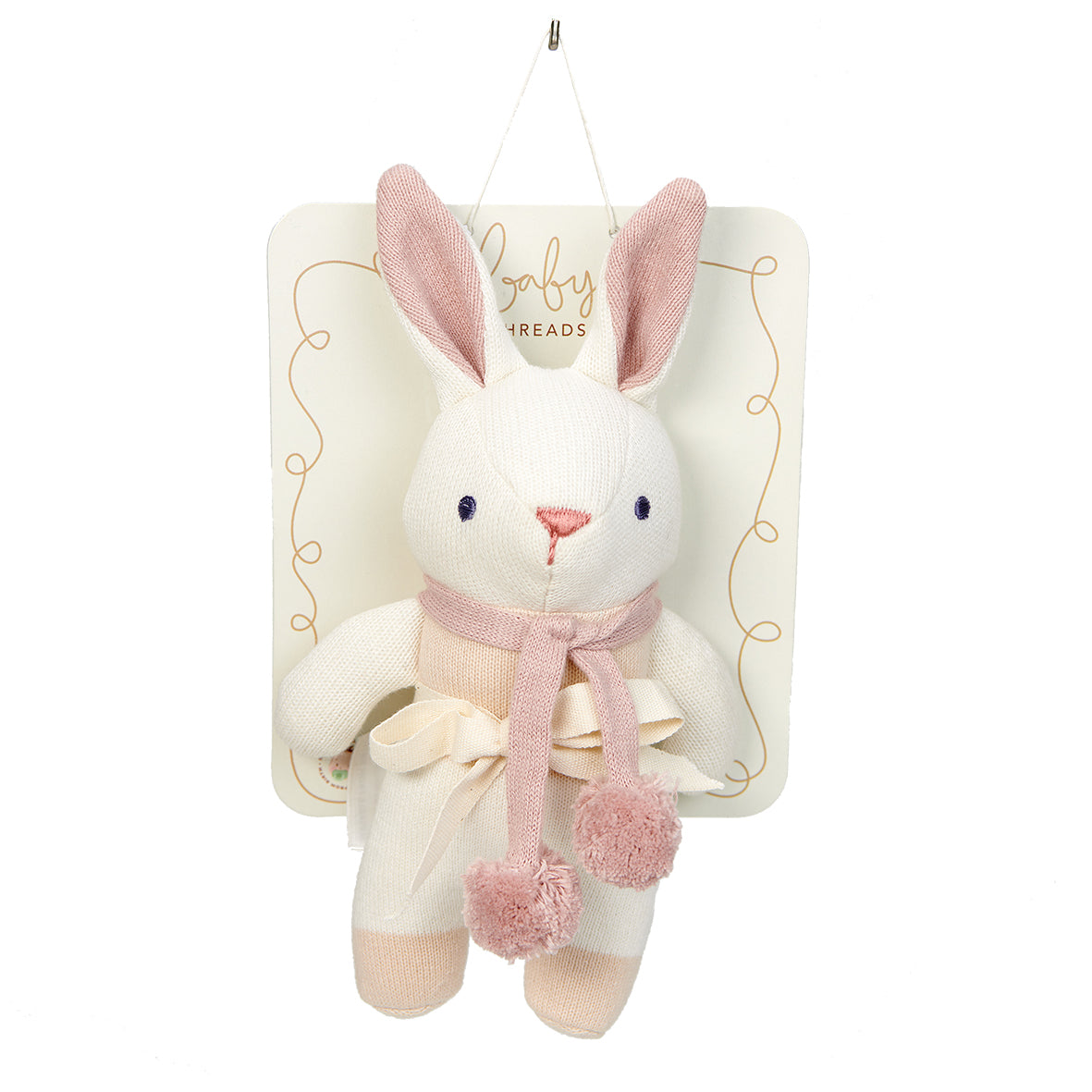 Baby Threads | Cream Bunny Rattle