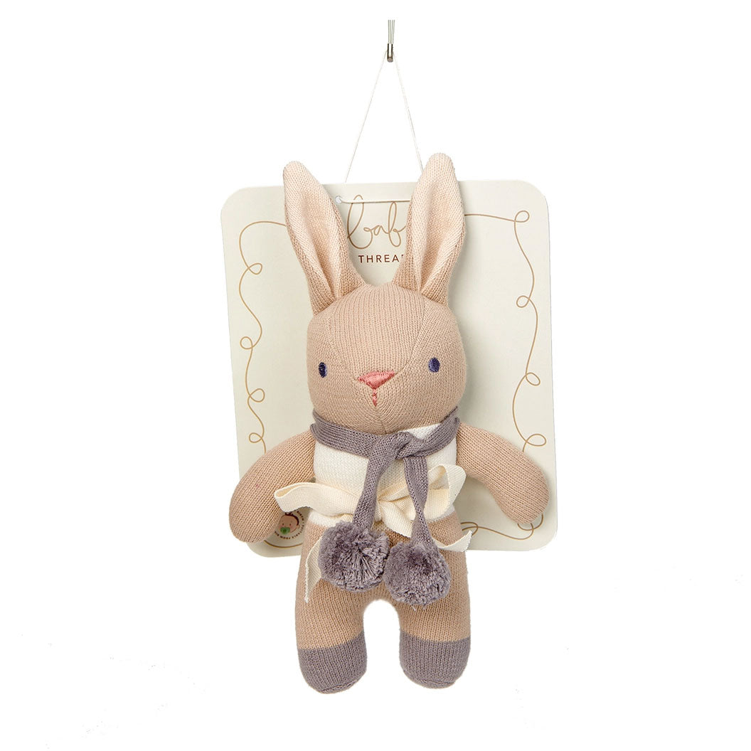 Baby Threads | Taupe Bunny Rattle